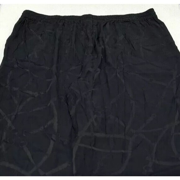 Lauren Ralph Lauren Womens Drawstring Plus Size Wide-Leg Jacquard Pants black 3x - Picture 4 of 10